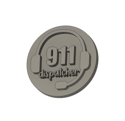911 Dispatcher 3D Badge Topper STL, 911 Badge Reel STL, Badge reel topper stl, Dispatcher badge reel stl, Cute & Functional! - V1