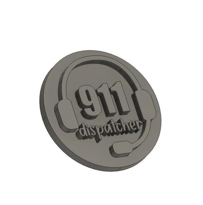911 Dispatcher 3D Badge Topper STL, 911 Badge Reel STL, Badge reel topper stl, Dispatcher badge reel stl, Cute & Functional! - V2