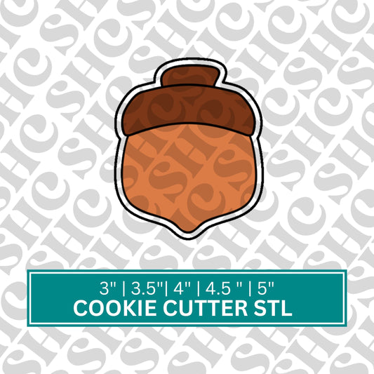Acorn Cookie Cutter STL - ACorn Cookie Cutter, Autumn STL, Fall 3D Cutter, Thanksgiving STL, Fall Stl, Fall Food, Thanksgiving Acorn Stl