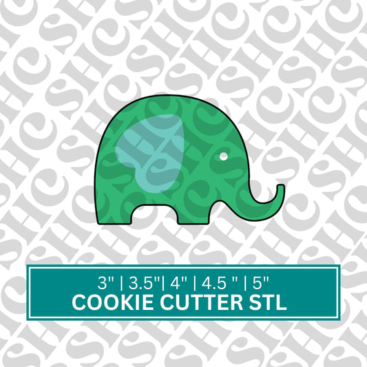 Baby Elephant Cookie Cutter STL, cookie cutter stl FILE, 3D Printing Digital Download, baby shower cookies