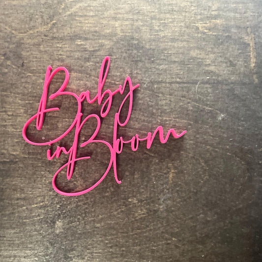 Baby in Bloom Cake Charm STL File – 3D Printable Floral Baby Shower Cake Topper – Spring Theme Baby Girl Charm – Instant Digital Download