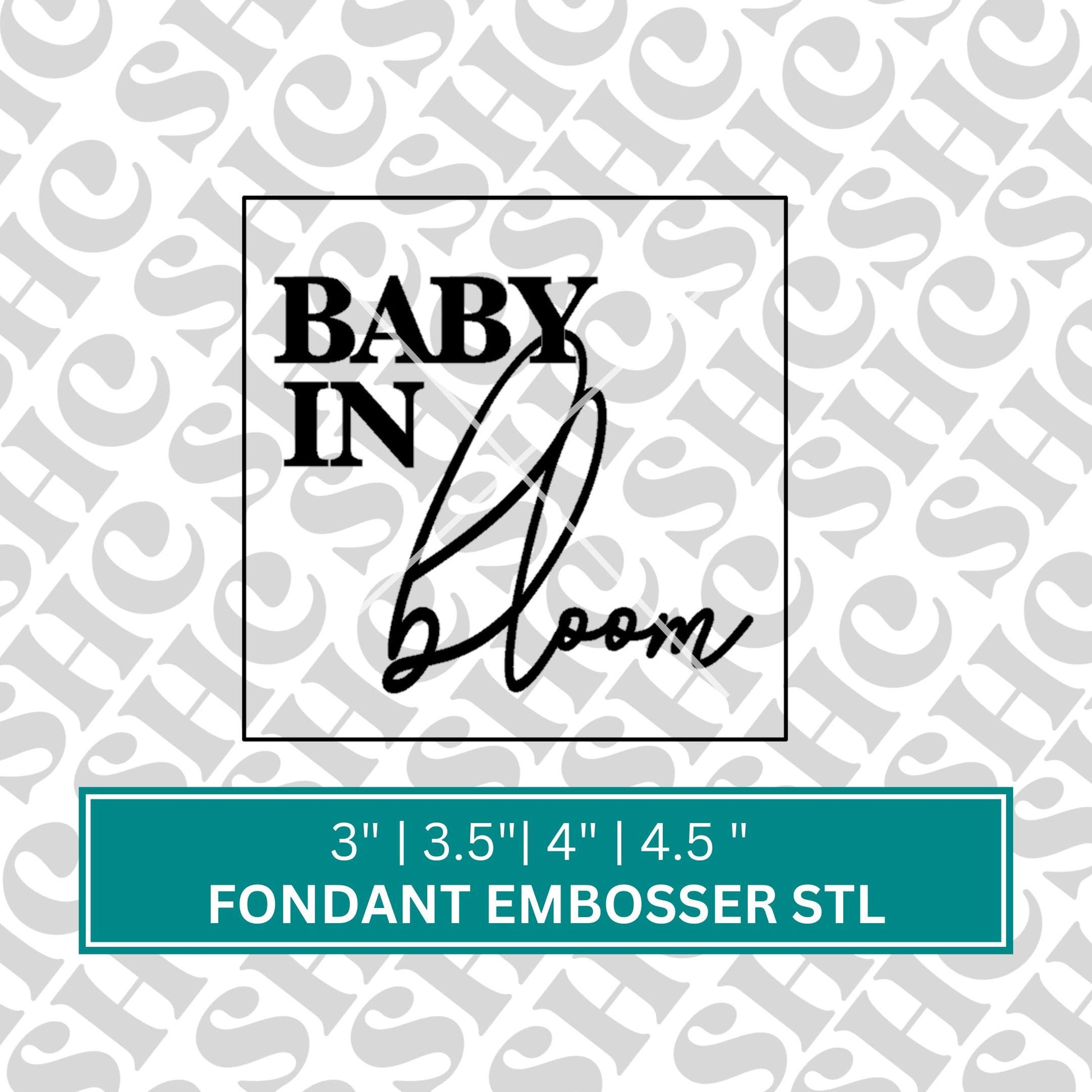 Baby in Bloom' Fondant Embosser – Floral Cake & Cookie Decor Tool for Baby Showers and oarties, Perfect for Baby Showers, Cakes