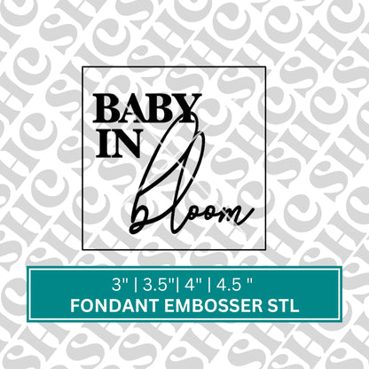 Baby in Bloom' Fondant Embosser – Floral Cake & Cookie Decor Tool for Baby Showers and oarties, Perfect for Baby Showers, Cakes