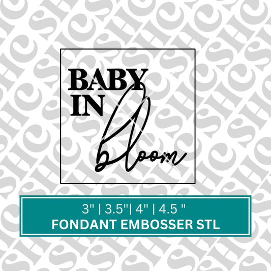 Baby in Bloom' Fondant Embosser – Floral Cake & Cookie Decor Tool for Baby Showers and oarties, Perfect for Baby Showers, Cakes