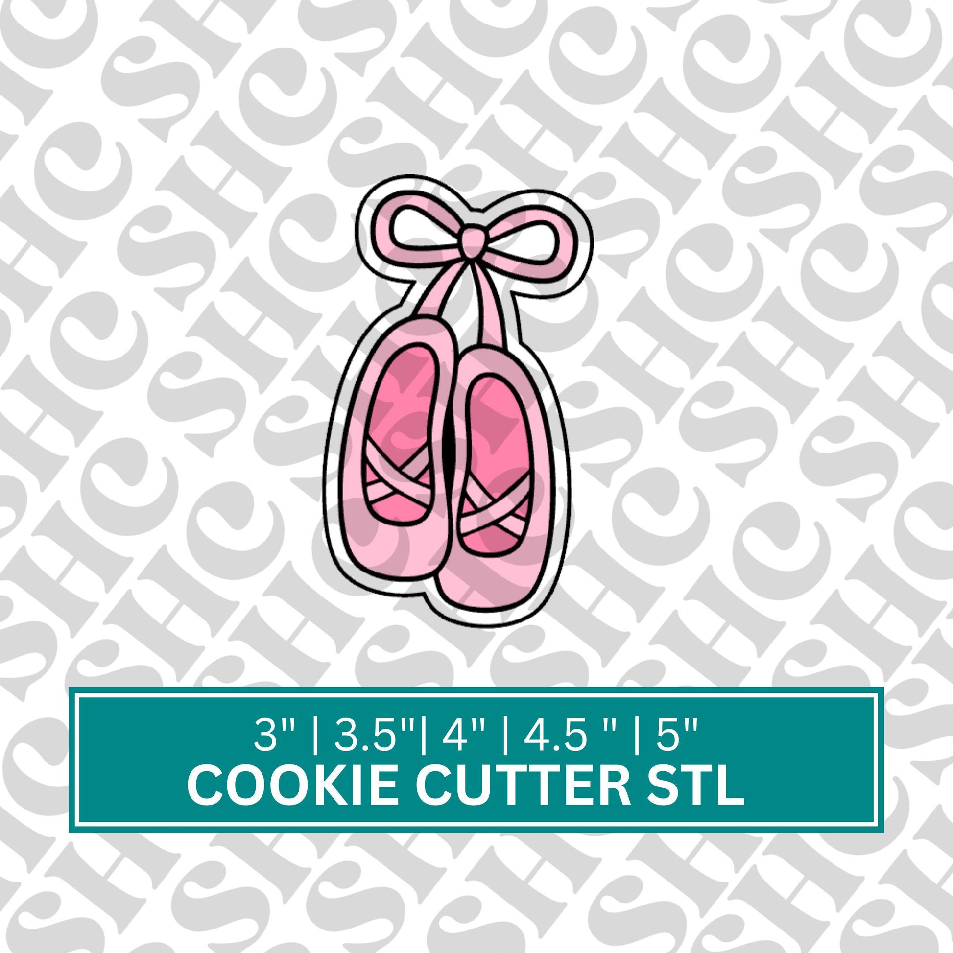 Ballet Shoe Cookie Cutter STL| Ballet Slipper Cookie Cutter STL| Ballet Theme 3D Cutter | Ballerina Stl | Ballet Stl | Dancer Cookie Cutter