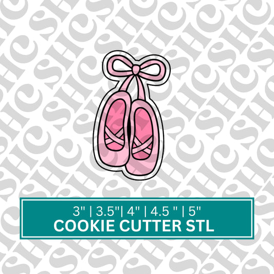 Ballet Shoe Cookie Cutter STL| Ballet Slipper Cookie Cutter STL| Ballet Theme 3D Cutter | Ballerina Stl | Ballet Stl | Dancer Cookie Cutter