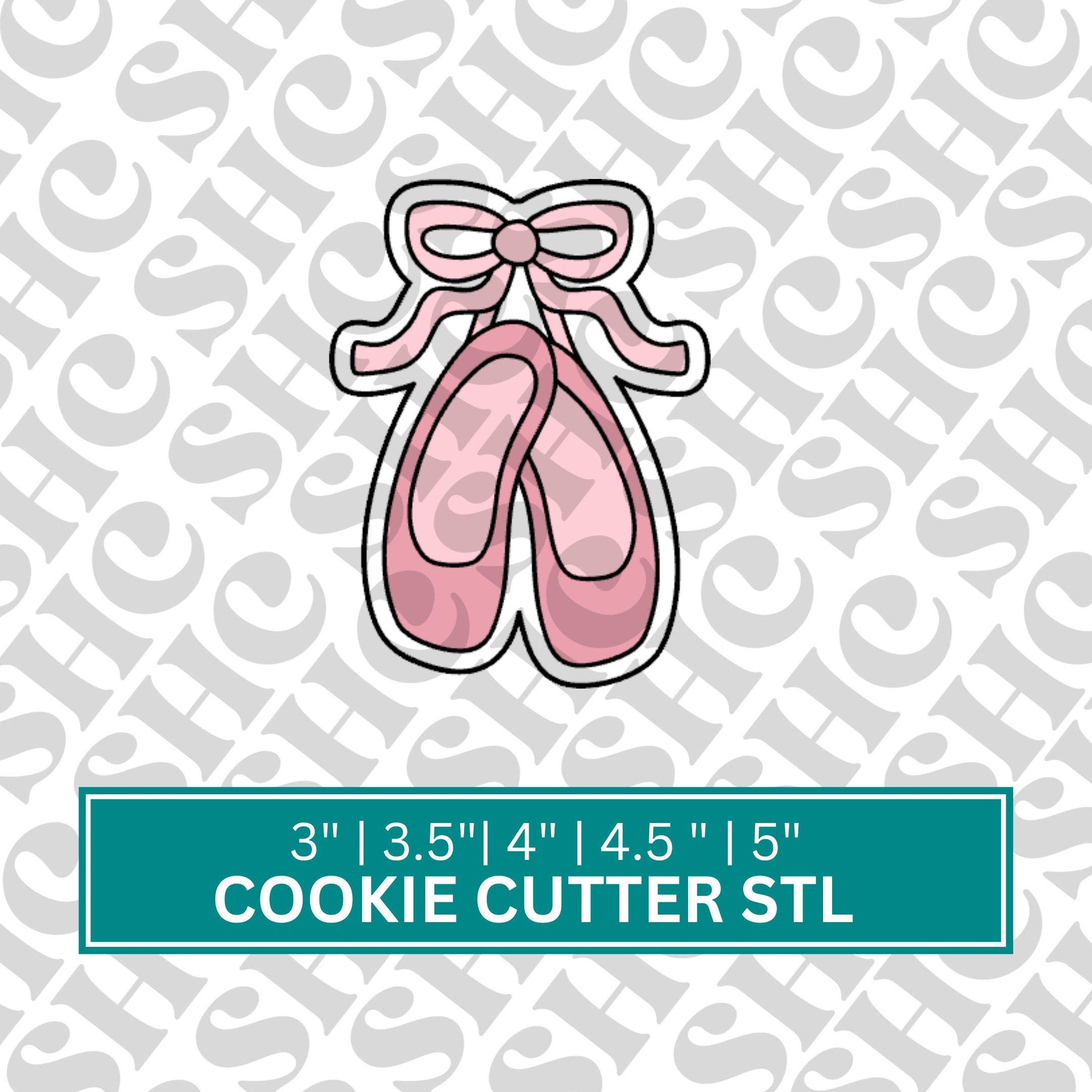 Ballet Shoe Cookie Cutter STL| Ballet Slipper Cookie Cutter STL| Ballet Theme 3D Cutter | Ballerina Stl | Ballet Stl | Dancer Cookie Cutter