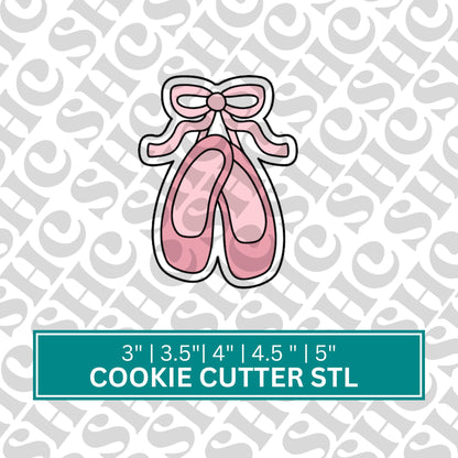 Ballet Shoe Cookie Cutter STL| Ballet Slipper Cookie Cutter STL| Ballet Theme 3D Cutter | Ballerina Stl | Ballet Stl | Dancer Cookie Cutter