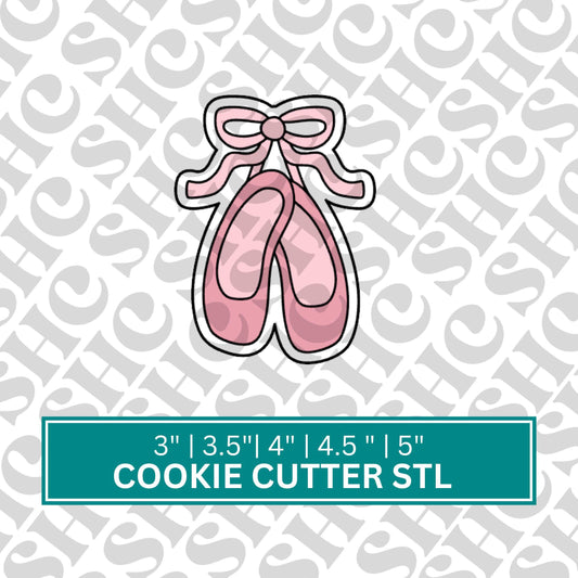 Ballet Shoe Cookie Cutter STL| Ballet Slipper Cookie Cutter STL| Ballet Theme 3D Cutter | Ballerina Stl | Ballet Stl | Dancer Cookie Cutter