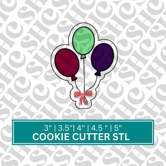Balloons Cookie Cutter STL, Birthday Balloons Stl, Birthday Bundle STL File, Happy birthday Balloon stl, Birthday Cookie Cutter