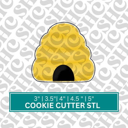 Beehive 1 Cookie Cutter STL FILE, Beehive Cookie Cutter , Bumble Bee STL File, Digital Download