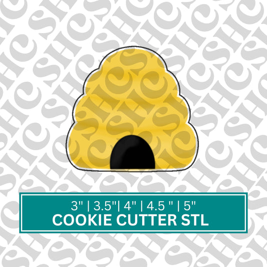 Beehive 1 Cookie Cutter STL FILE, Beehive Cookie Cutter , Bumble Bee STL File, Digital Download