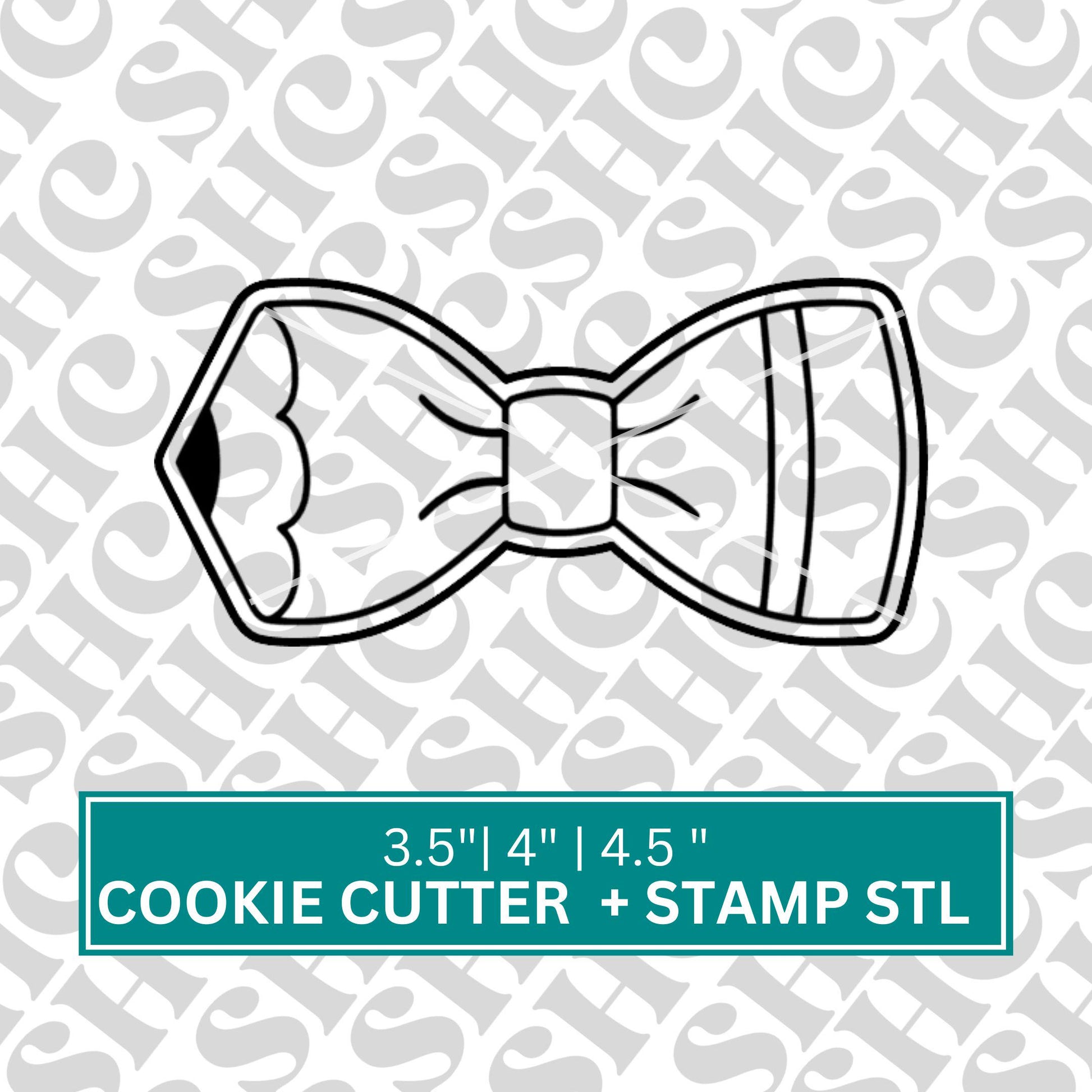 Bow Tie Pencil Cookie Cutter and Fondant Stamp STL | Perfect for Back-to-School and Teacher Appreciation Events | 3D Printable Baking Tools
