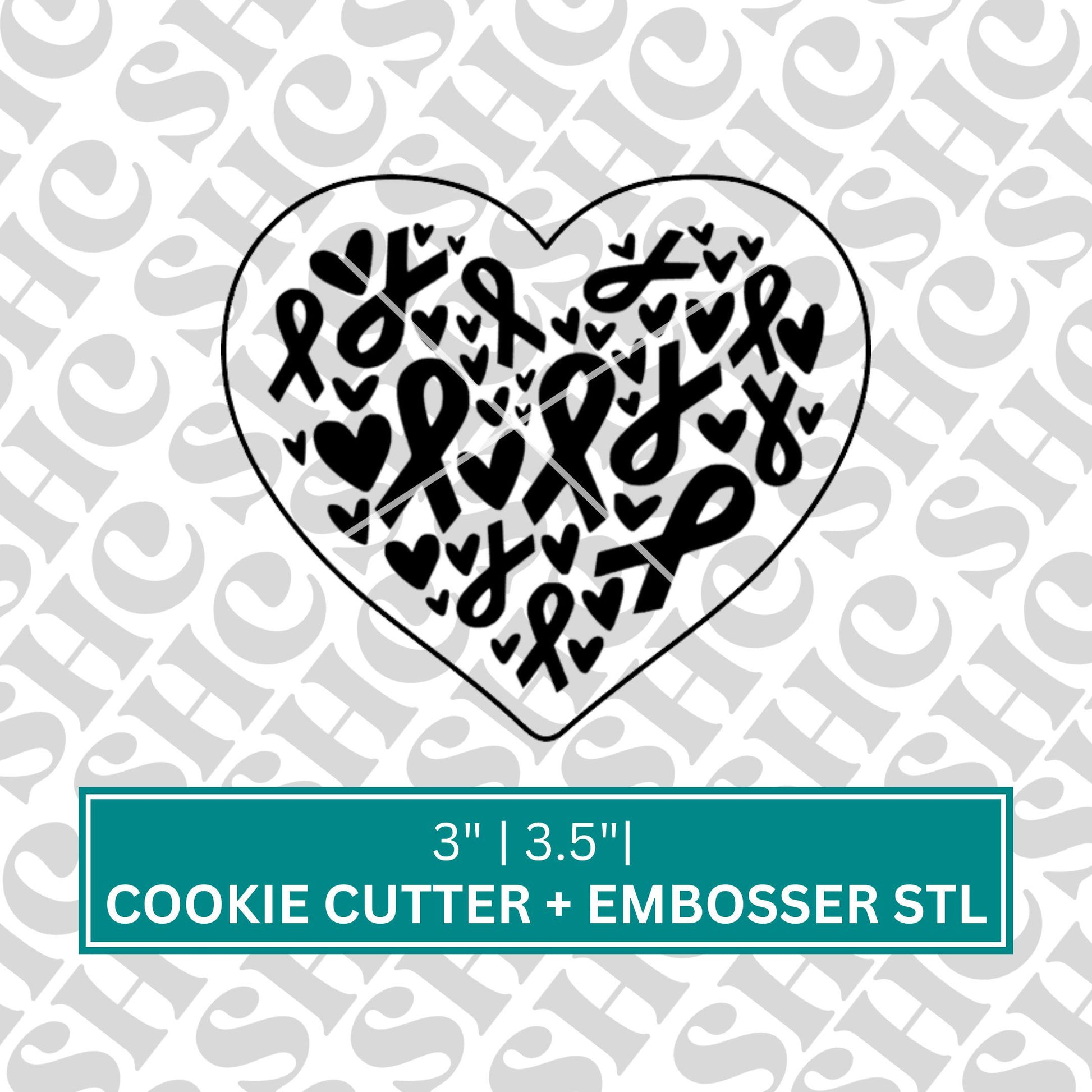 Breast Cancer Awareness Fondant Embosser Stl, Awareness Debosser, Cancer Awareness Debosser Stl, Breast Cancer Awareness Cookie Stl