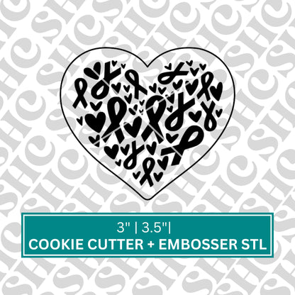 Breast Cancer Awareness Fondant Embosser Stl, Awareness Debosser, Cancer Awareness Debosser Stl, Breast Cancer Awareness Cookie Stl