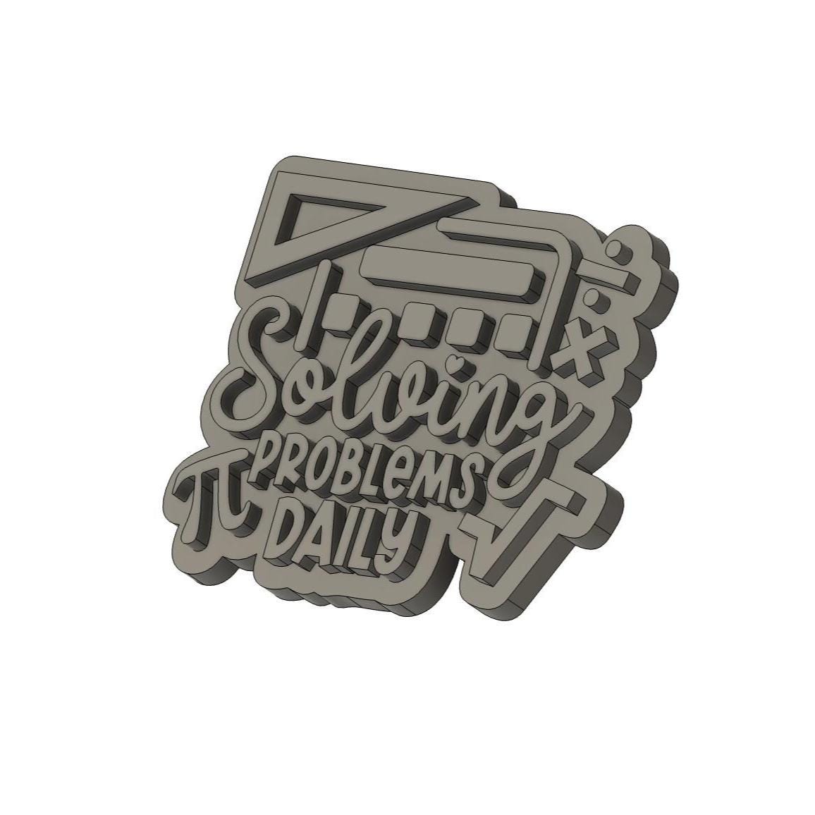Calculator Badge Reel Topper STL – Solving Problems Daily 3D Print File, Funny Work Accessory for Nurses, Teachers, Techs & DIY Gifts