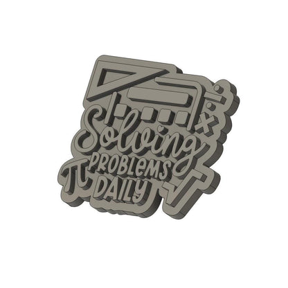 Calculator Badge Reel Topper STL – Solving Problems Daily 3D Print File, Funny Work Accessory for Nurses, Teachers, Techs & DIY Gifts