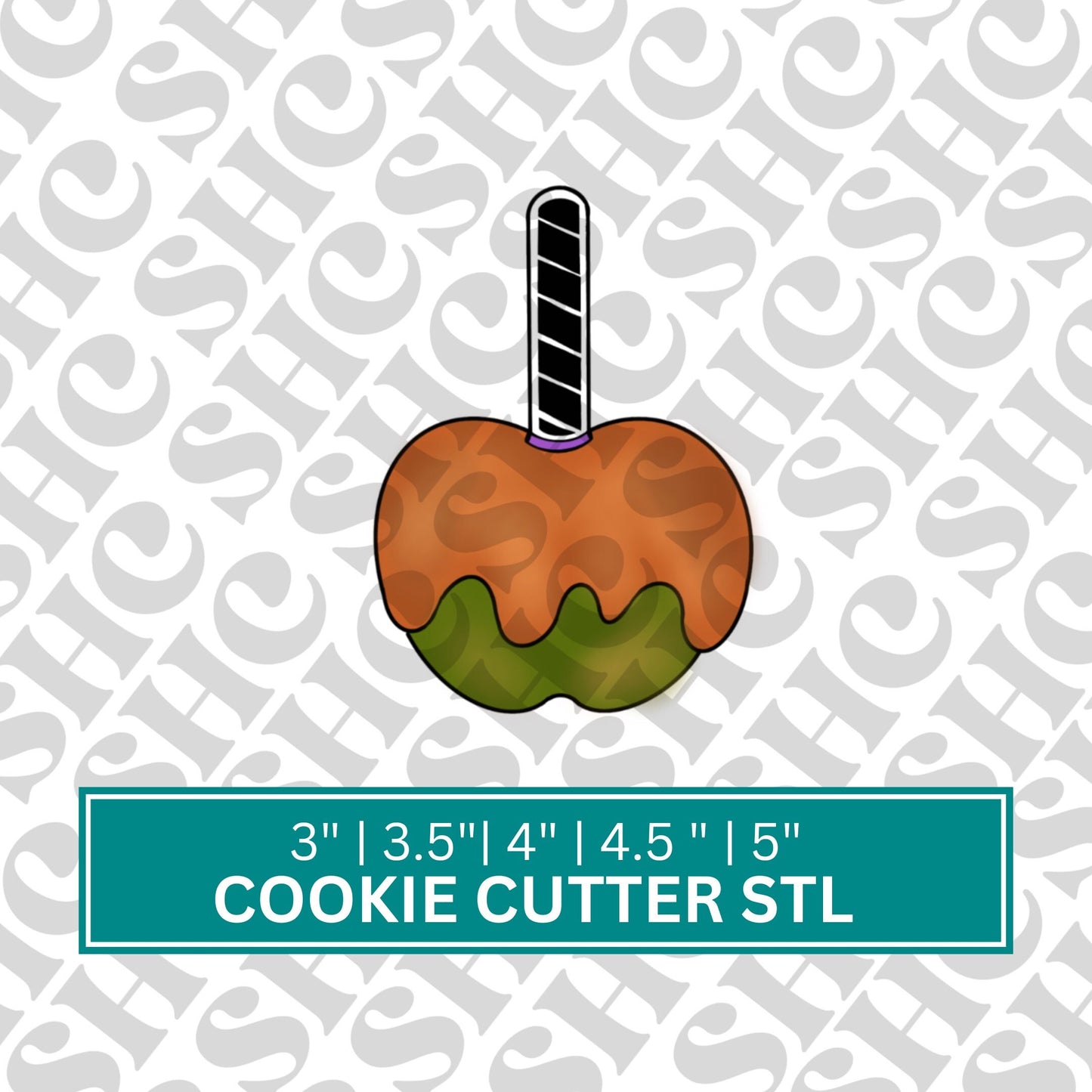 Candy Apple Cookie Cutter STL, 3D Printable Apple Treat Design, 3D Printable Candy Apple Cookie Cutter STL | Fun Baking Tool,