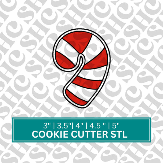 Candy Cane Cookie Cutter STL, Candy Cookie Cutter, Christmas STL, Holiday Cookie Cutter, Christmas Candy Cookies, Christmas Cookie Cutter