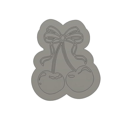Cherry Embosser & Cookie Cutter | Cherries Embosser | Valentine's Cookies | Valentine Embosser | Valentine Debosser | Vday Cookies