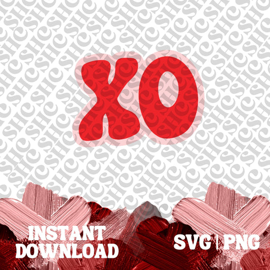 Chic XO PNG Svg | Valentine svg | Valentine Clipart | Vday Design | Galentine Cookie svg | xo png | Romance Love svg png file | DIY Craft