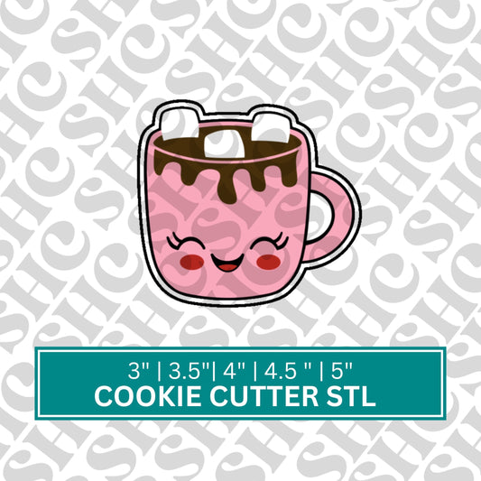 Christmas Mug Cookie Cutter STL, Coffee Mug 3D Cutter,Holiday Mug,Hot Chocolate Mug Cookie Cutter File, Chubby Christmas Stl, Chubby Mug Stl