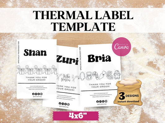 Christmas Thermal Label Template, Thermal Sticker Bundle, holiday Packaging Label, Christmas Packaging Sticker, Holiday Packaging Labels
