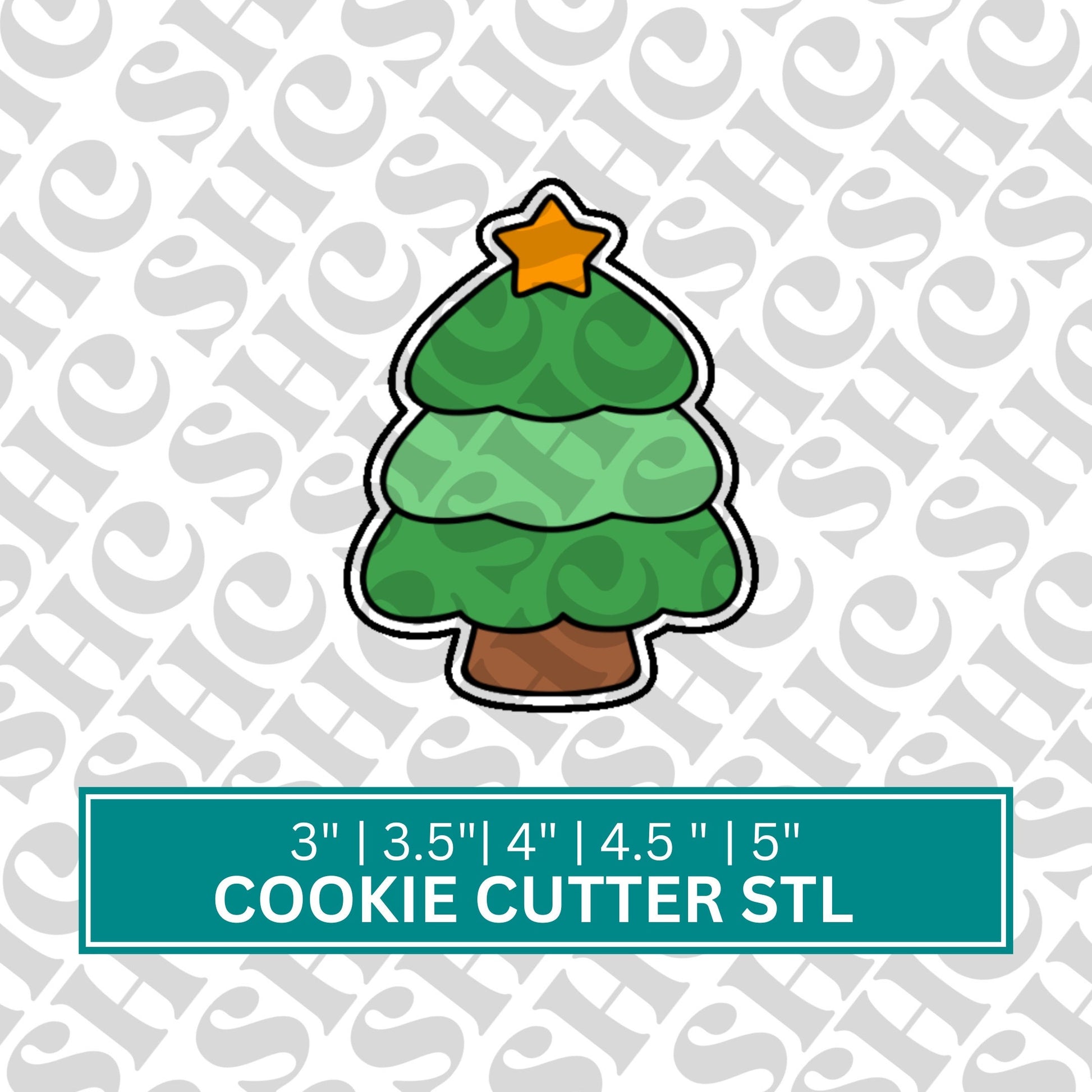 Christmas Tree Cookie Cutter STL, Christmas 3D Printable Baking Tool,Holiday Stl, Xmas Cookie Cutter, Instant Download
