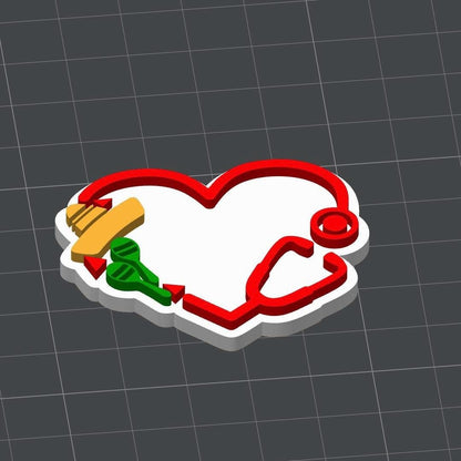3D Badge Topper STL, Cinco de Mayo Stethoscope Badge Reel Topper STL – 3D Print File for Nurses, Fiesta Medical Badge Accessory