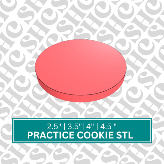 Circle Practice Cookie STL | Practice Cookie | Practice Cookie Blank | Practice Cookie STL| Practice Cookie Blank | Reusable 3D Cookie