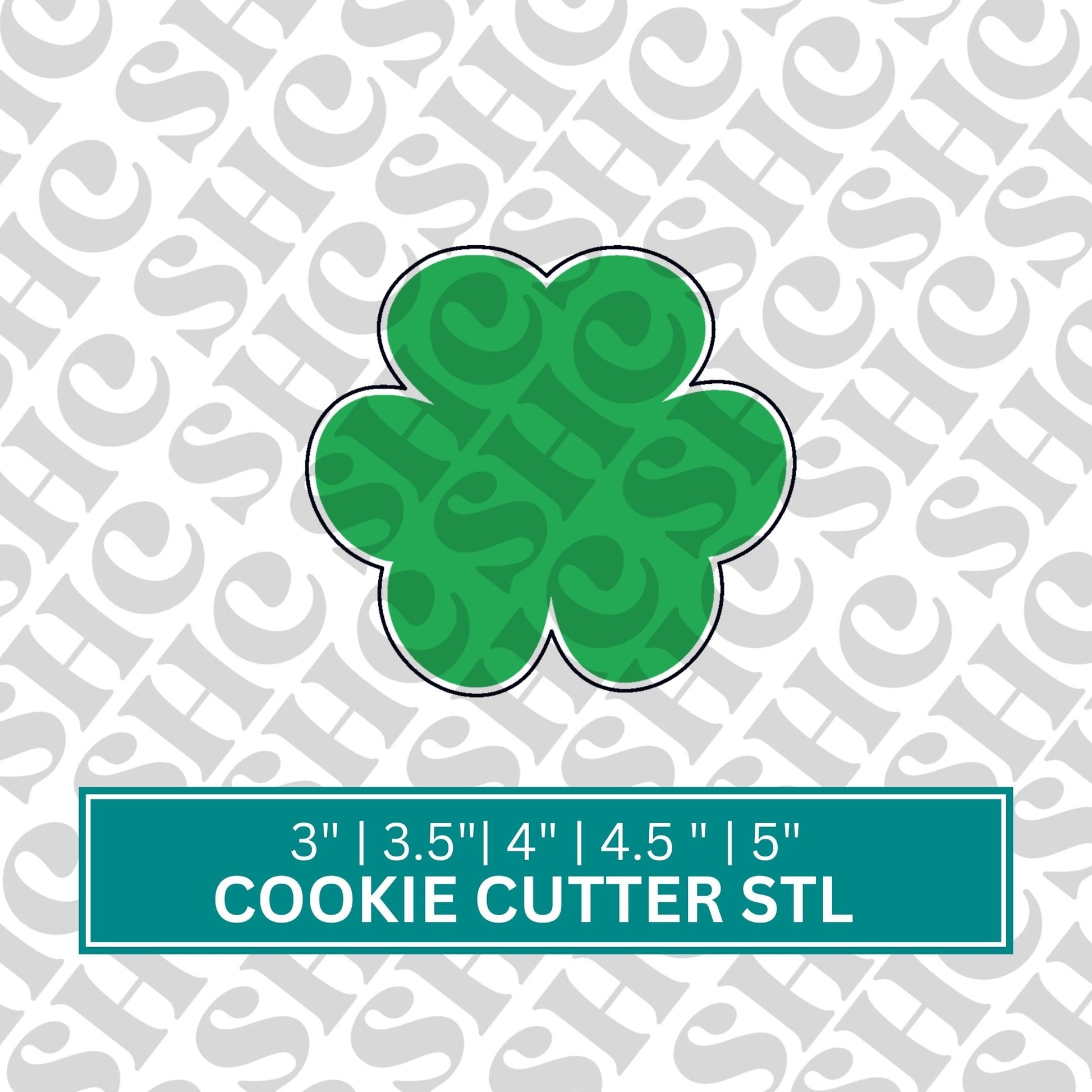Clover STL | St. Paddy's Day Cookie Cutter STL | Four Leaf Clover Stl File | Saint Paddy's Cookie Cutter | Shamrock Cookie Cutter|