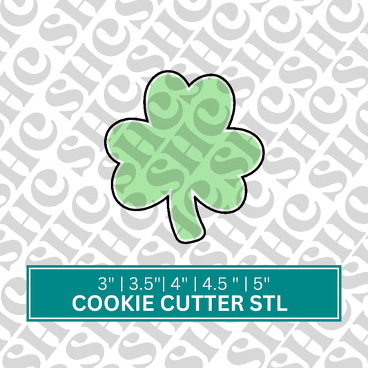 Clover STL | St. Paddy's Day Cookie Cutter STL | Four Leaf Clover Stl File | Saint Paddy's Cookie Cutter | Shamrock Cookie Cutter|