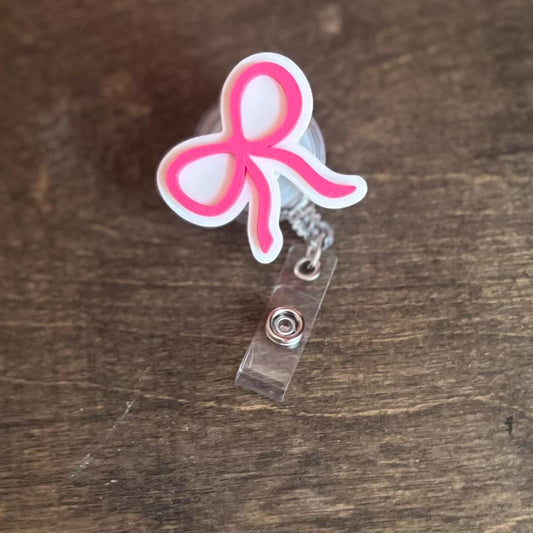 Coquette Bow Badge Reel, Badge Topper STL, Bow Badge Reel STL, 3d Badge Reel, Badge reel topper stl, healthcare worker stl