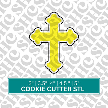 Cross 6 STL FILE | Easter Cookie Cutter | Christening Cookie Cutter |Baptism STL File | 3D Printing | Baptism Cookie Cutter | Cross Cookies