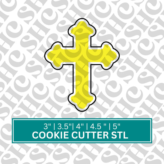 Cross 6 STL FILE | Easter Cookie Cutter | Christening Cookie Cutter |Baptism STL File | 3D Printing | Baptism Cookie Cutter | Cross Cookies