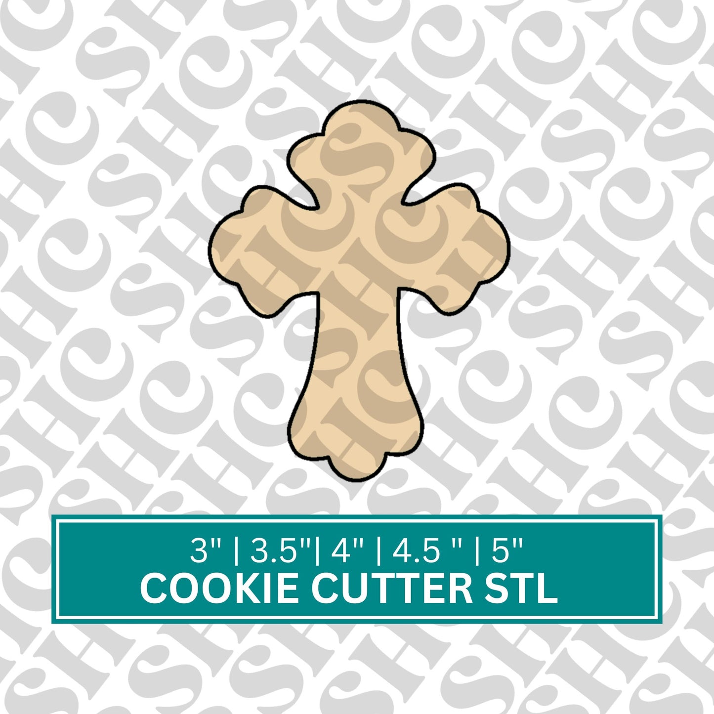 Cross 7 STL FILE | Easter Cookie Cutter | Christening Cookie Cutter |Baptism STL File | 3D Printing | Baptism Cookie Cutter | Cross Cookies