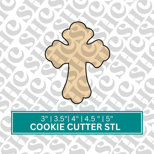 Cross 7 STL FILE | Easter Cookie Cutter | Christening Cookie Cutter |Baptism STL File | 3D Printing | Baptism Cookie Cutter | Cross Cookies