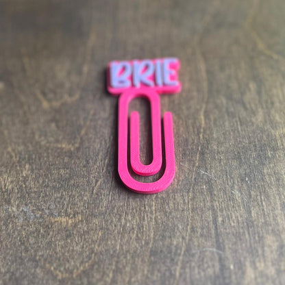 Custom 3D Paperclip Bookmark STL Design – Personalizable Bookmark for 3D Printing| 1