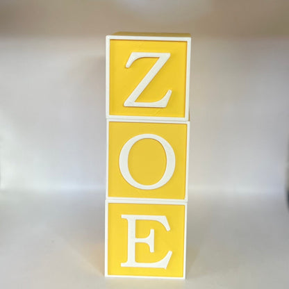 Custom 3D Printed Baby Blocks STL, 10 Letters, Custom STL, Personalized Baby Blocks, Baby Blocks, 3D Print stl, Custom Baby shower gift