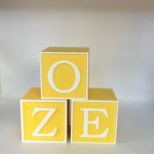 Custom 3D Printed Baby Blocks STL, 5 Letters, Custom STL, Personalized Baby Blocks, Baby Blocks, 3D Print stl, Custom Baby shower gift,
