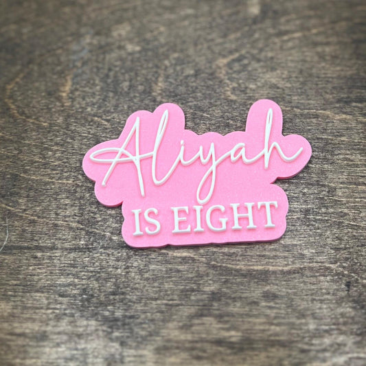 Custom Double Layer Cake Charm STL, Personalized 3D Charm, Personalized Cake Charm, Personalized Cake Topper