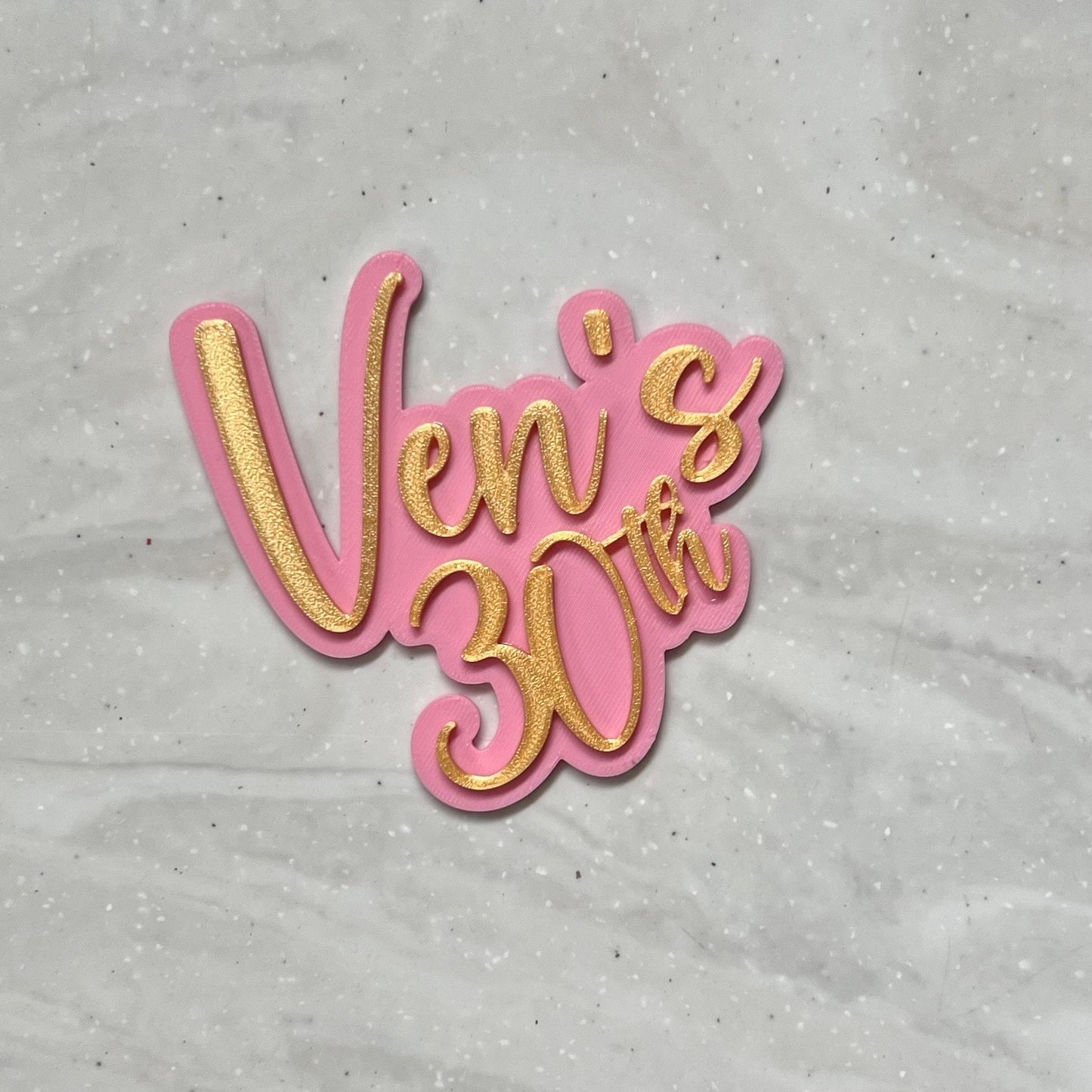 Custom Double Layer Cake Charm STL File - Personalized 3D Print Design