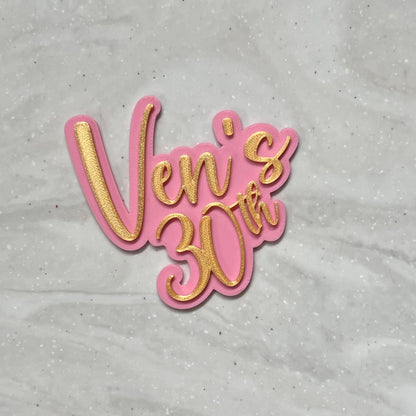 Custom Double Layer Cake Charm STL File - Personalized 3D Print Design