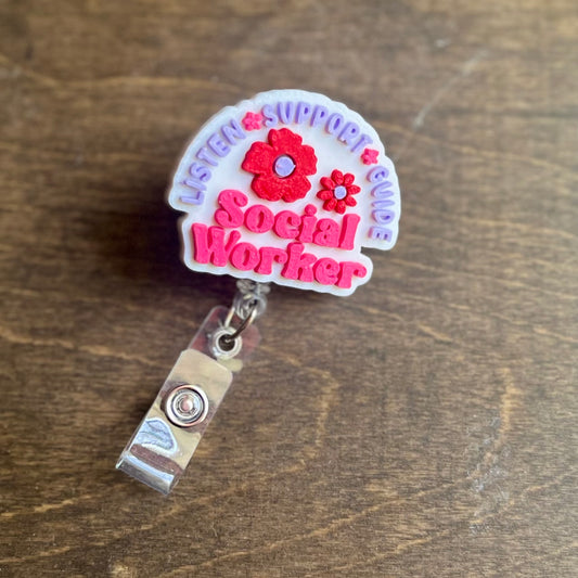 Custom Social Worker Badge Reel – Personalized, Professional, and Full of Heart 🧡 - SHCreations