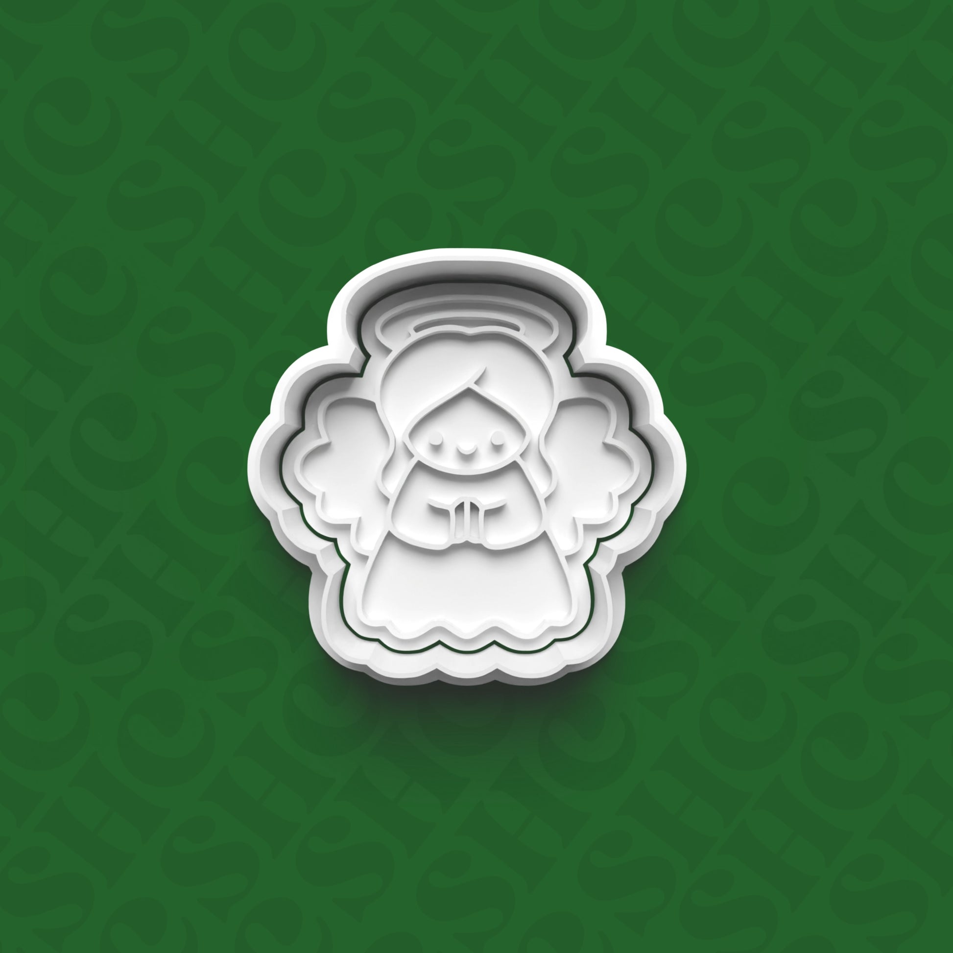 DONE TO ORDER: Angel Cookie Cutter + Fondant Stamp Set - SHCreations