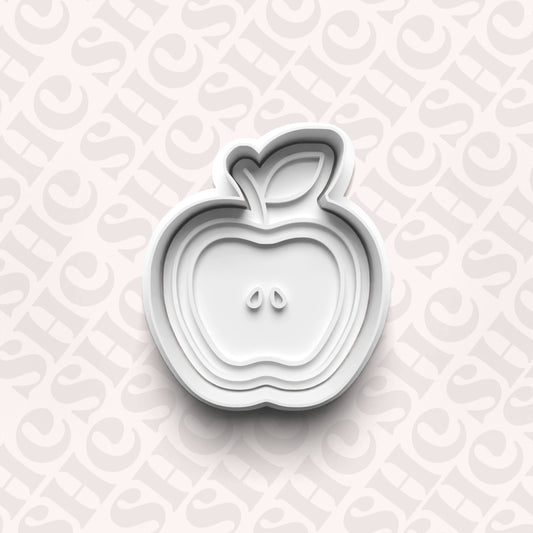 DONE TO ORDER: Apple Cookie Cutter + Fondant Stamp Set - SHCreations