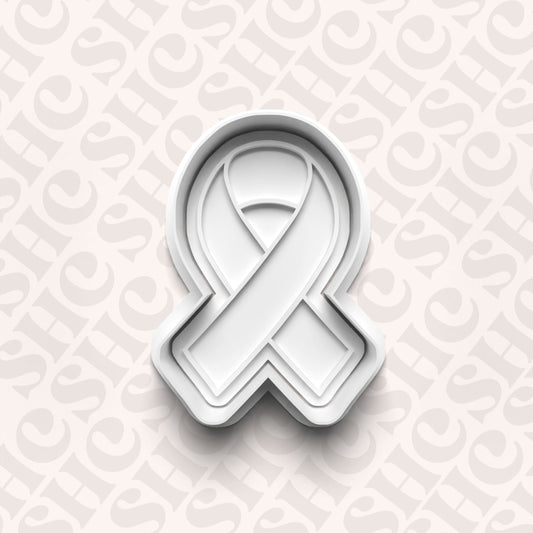 DONE TO ORDER: Awareness Ribbon Cookie Cutter + Fondant Stamp Set | Breast Cancer Awareness Cookie Cutters | Awareness Ribbon Cookie Cutter - SHCreations
