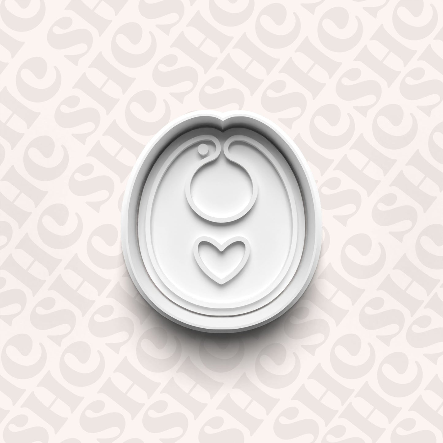 DONE TO ORDER: Baby Bib Cookie Cutter + Fondant Stamp Set - SHCreations