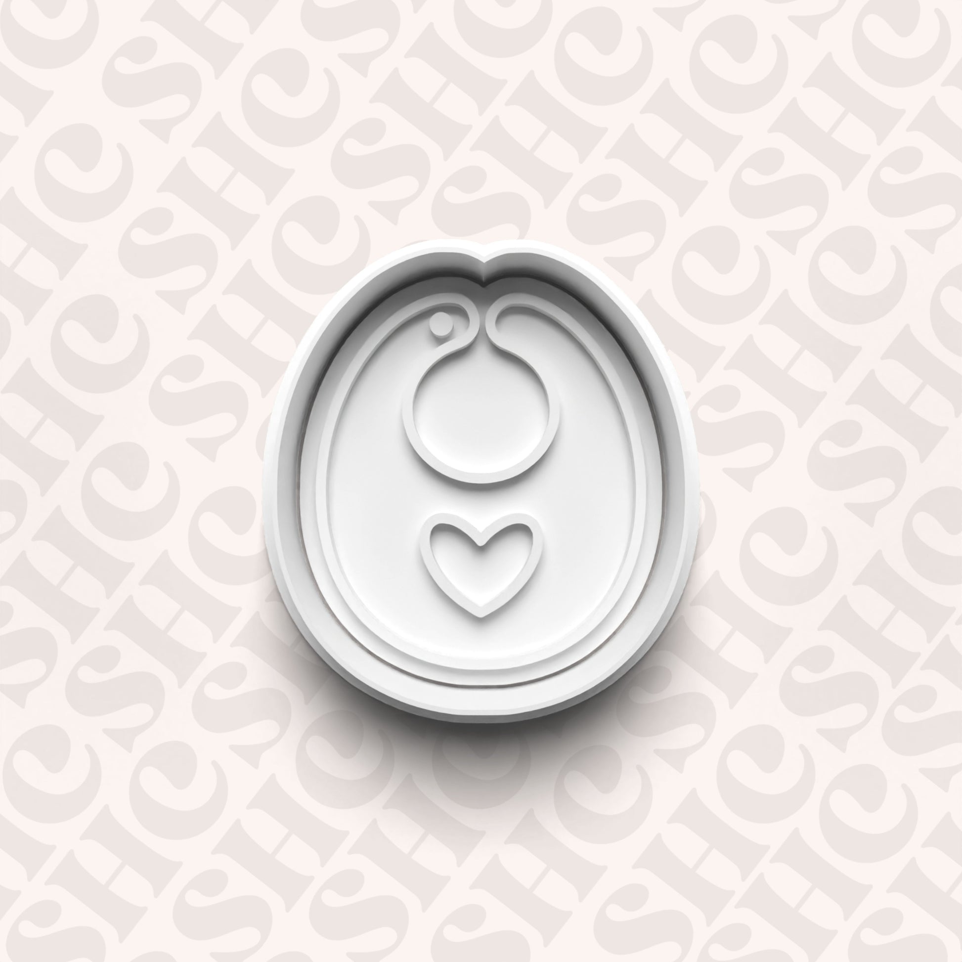 DONE TO ORDER: Baby Bib Cookie Cutter + Fondant Stamp Set - SHCreations