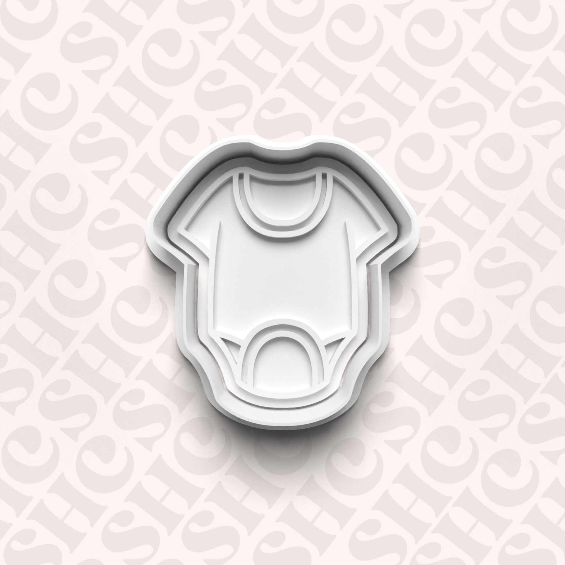 DONE TO ORDER: Baby Onesie Cookie Cutter + Fondant Stamp Set - SHCreations